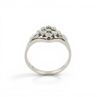 Diamantring aus 585 Weißgold, nachhaltiger second hand Schmuck perfekt aufgearbeitet