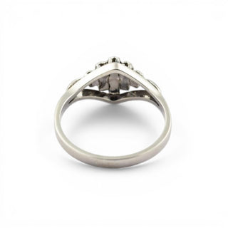 Diamantring aus 585 Weißgold, nachhaltiger second hand Schmuck perfekt aufgearbeitet