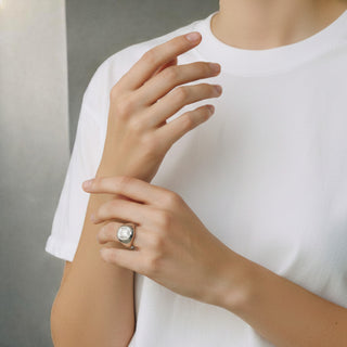 Diamanting aus 750 Weißgold, nachhaltiger second hand Schmuck perfekt aufgearbeitet