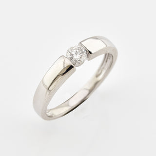 Brillantring aus 585 Weißgold, nachhaltiger second hand Schmuck perfekt aufgearbeitet