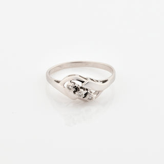 Diamantring aus 585 Weißgold, nachhaltiger second hand Schmuck perfekt aufgearbeitet