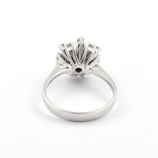 Perlenring aus 750 Weißgold mit Brillant, nachhaltiger second hand Schmuck perfekt aufgearbeitet