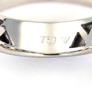 Perlenring aus 750 Weißgold mit Brillant, nachhaltiger second hand Schmuck perfekt aufgearbeitet