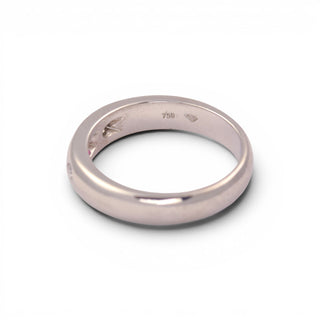 Rubinring aus 750 Weißgold mit Brillant, nachhaltiger second hand Schmuck perfekt aufgearbeitet