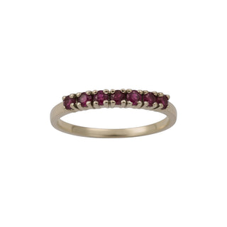 Rubinring aus 585 Weißgold, nachhaltiger second hand Schmuck perfekt aufgearbeitet
