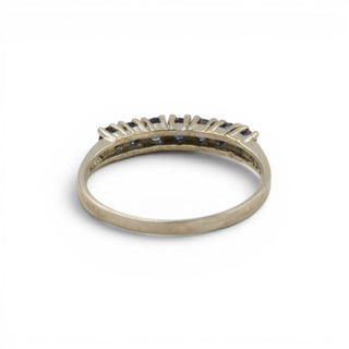 Saphirring aus 585 Weißgold, nachhaltiger second hand Schmuck perfekt aufgearbeitet