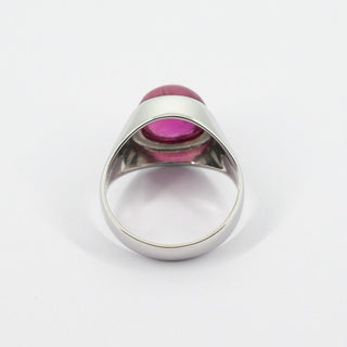 Ring aus 585 Weißgold mit Turmalin, hochwertiger second hand Schmuck perfekt aufgearbeitet