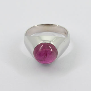 Ring aus 585 Weißgold mit Turmalin, hochwertiger second hand Schmuck perfekt aufgearbeitet
