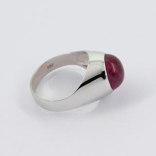 Ring aus 585 Weißgold mit Turmalin, hochwertiger second hand Schmuck perfekt aufgearbeitet