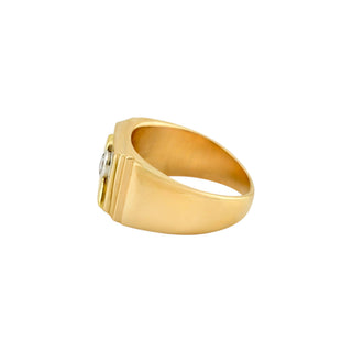 Brillantring Widder aus 585 Gelbgold, nachhaltiger second-hand Schmuck perfekt aufgearbeitet