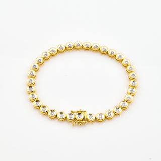 Brillantarmband aus 585 Gelbgold, nachhaltiger second hand Schmuck perfekt aufgearbeitet
