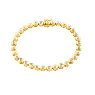 Brillantarmband aus 585 Gelbgold, nachhaltiger second hand Schmuck perfekt aufgearbeitet