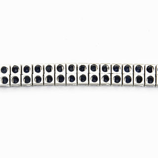 Rivièrearmband aus 750 Weißgold mit Saphir, nachhaltiger second hand Schmuck perfekt aufgearbeitet