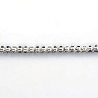 Rivièrearmband aus 750 Weißgold mit Saphir und Brillant, nachhaltiger second hand Schmuck perfekt aufgearbeitet