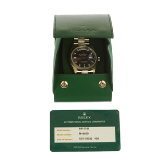 Rolex Oyster Perpetul Day-Date 18079 Automatik mit Datumsanzeige und Wochentagsanzeige und Zentralsekunde, Chronometer und Edelsteinbesatz, gebrauchte Luxusuhr im Top-Zustand
