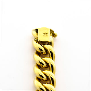 Rundpanzerkette aus 750 Gelbgold, nachhaltiger second hand Schmuck perfekt aufgearbeitet