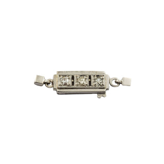 Schließe aus 585 Weißgold mit Diamant, nachhaltiger second hand Schmuck perfekt aufgearbeitet