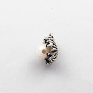 Schmuckset aus 585 Weißgold mit Perle und Saphir, nachhaltiger second hand Schmuck perfekt aufgearbeitet