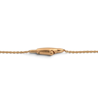 Schmuckwerk Kette mit Anhänger Glasklar aus 750 Roségold mit Glaskugel, nachhaltiger second-hand Schmuck perfekt aufgearbeitet