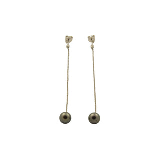 Schoeffel Perlenohrhänger aus 750 Weißgold mit Brillant, nachhaltiger second-hand Schmuck perfekt aufgearbeitet