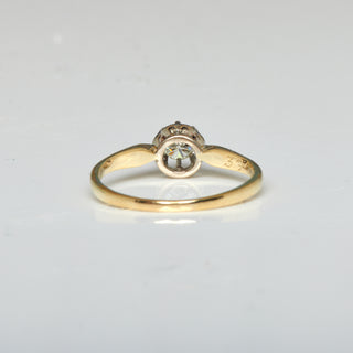 Brillantring aus 585 Gelb- und Weißgold, nachhaltiger second hand Schmuck perfekt aufgearbeitet