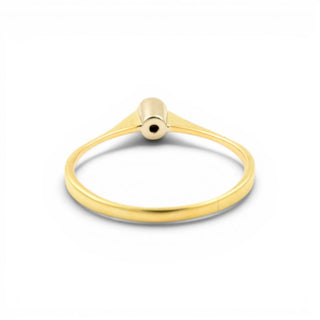 Solitärring aus 585 Gelb- und Weißgold mit Brillant, nachhaltiger second hand Schmuck perfekt aufgearbeitet
