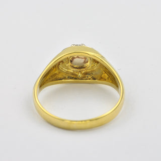 Solitärring aus 585 Gelb- und Weißgold mit Brillant, nachhaltiger second hand Schmuck perfekt aufgearbeitet