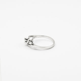 Solitärring aus 585 Weißgold mit Brillant, nachhaltiger second hand Schmuck perfekt aufgearbeitet