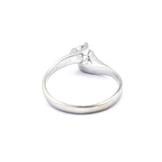 Brillantring aus 585 Weißgold, nachhaltiger second hand Schmuck perfekt aufgearbeitet
