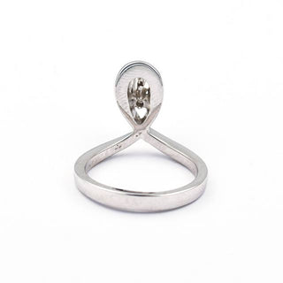 Solitärring aus 750 Weißgold mit Brillant, nachhaltiger second hand Schmuck perfekt aufgearbeitet