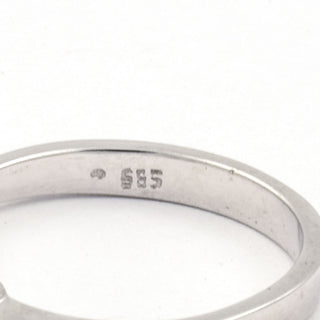 Solitärring aus 585 Weißgold mit Brillant, nachhaltiger second hand Schmuck perfekt aufgearbeitet