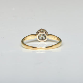 Brillantring aus 585 Gelb- und Weißgold, nachhaltiger second hand Schmuck perfekt aufgearbeitet