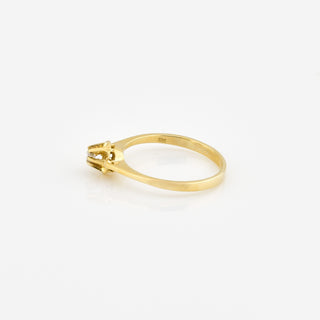 Solitärring aus 585 Gelbgold mit Brillant, nachhaltiger second hand Schmuck perfekt aufgearbeitet