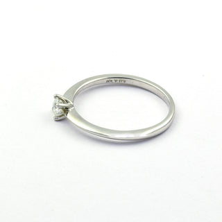 Solitärring aus 585 Weißgold mit Brillant, nachhaltiger second hand Schmuck perfekt aufgearbeitet