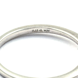 Solitärring aus 585 Weißgold mit Brillant, nachhaltiger second hand Schmuck perfekt aufgearbeitet