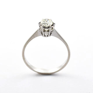 Brillantring aus 750 Weißgold, nachhaltiger second hand Schmuck perfekt aufgearbeitet