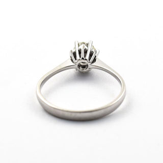 Brillantring aus 750 Weißgold, nachhaltiger second hand Schmuck perfekt aufgearbeitet