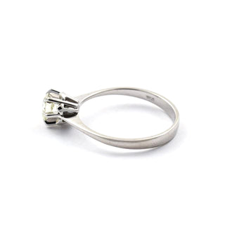 Brillantring aus 750 Weißgold, nachhaltiger second hand Schmuck perfekt aufgearbeitet