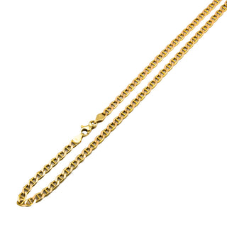 Stegpanzerkette aus 585 Gelbgold, 60,5cm, nachhaltiger second hand Schmuck perfekt aufgearbeitet