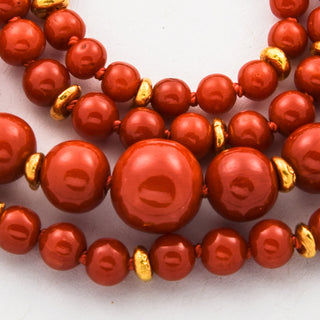 Korallenkette aus 750, nachhaltiger second hand Schmuck perfekt aufgearbeitet