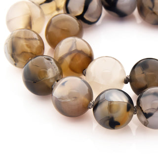 Achatkette mit Schließe aus Edelstahl, nachhaltiger second hand Schmuck perfekt aufgearbeitet