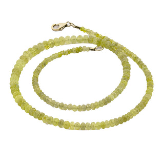 Beryllkette mit 925 Silberverschluß, nachhaltiger second hand Schmuck perfekt aufgearbeitet