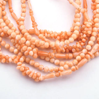 Korallenkette mit Schließe aus 585 Gelbgold, nachhaltiger second hand Schmuck perfekt aufgearbeitet
