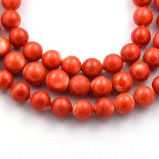 Korallenkette aus 925 Silber mit Perle, nachhaltiger second hand Schmuck perfekt aufgearbeitet
