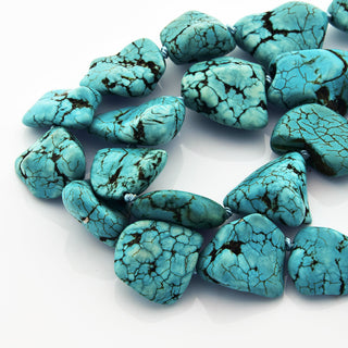 Türkiskette mit Schließe aus Edelstahl, nachhaltiger second hand Schmuck perfekt aufgearbeitet