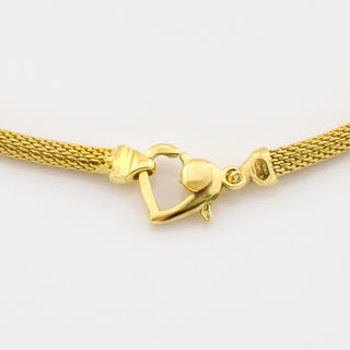 Strickkette aus 750 Gelbgold, nachhaltiger second hand Schmuck perfekt aufgearbeitet