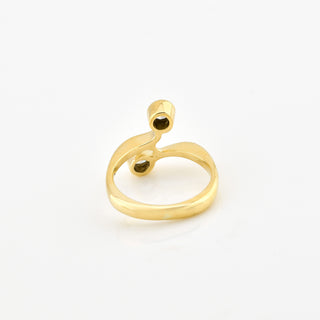 Toi-et-Moi Ring aus 585 Gelbgold mit Brillant, nachhaltiger second hand Schmuck perfekt aufgearbeitet