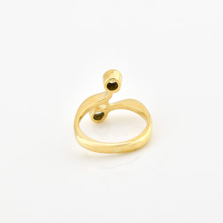 Toi-et-Moi Ring aus 585 Gelbgold mit Brillant, nachhaltiger second hand Schmuck perfekt aufgearbeitet