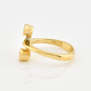 Brillantring aus 585 Gelbgold, nachhaltiger second hand Schmuck perfekt aufgearbeitet