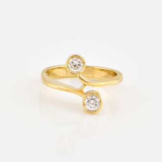 Brillantring aus 585 Gelbgold, nachhaltiger second hand Schmuck perfekt aufgearbeitet